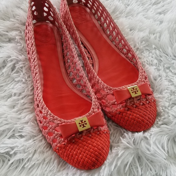 Tory Burch Shoes - Tory Burch coral and pink ballet flats